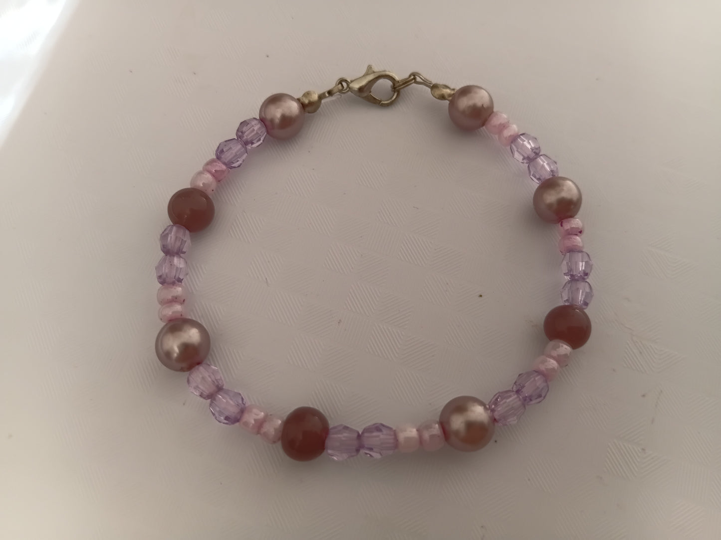 Purple bracelet and earring set