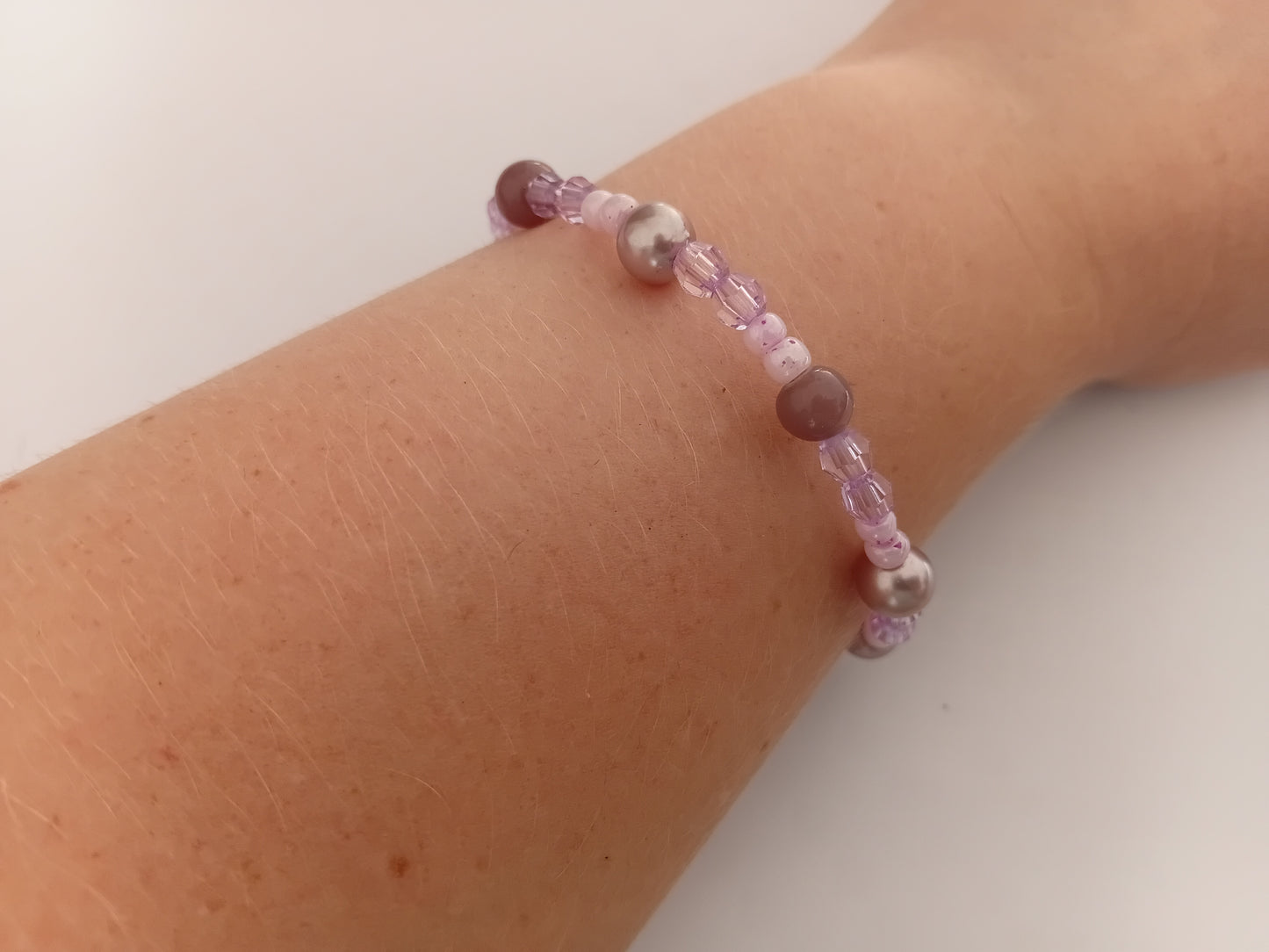 Purple bracelet and earring set