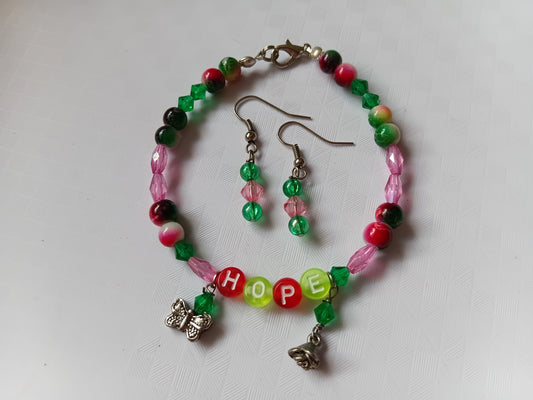 Multi colour Hope bracelet set